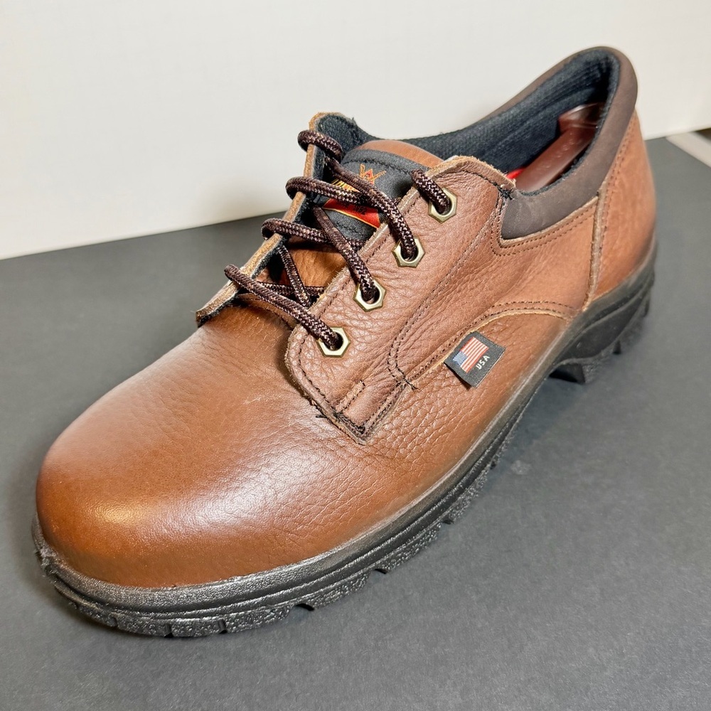 THOROGOOD Boots Mens Size 8 Wide Leather Safety Toe Slip Resistant EH 804-4760 - Picture 9 of 13